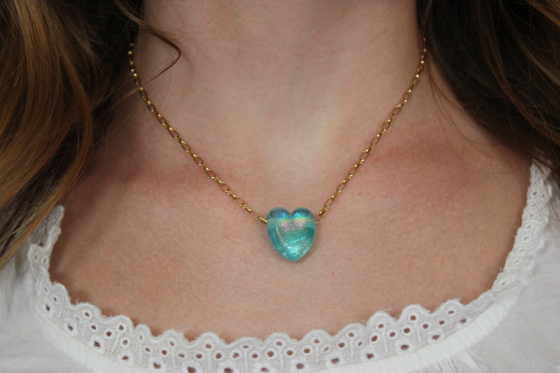 Glass Heart Necklace