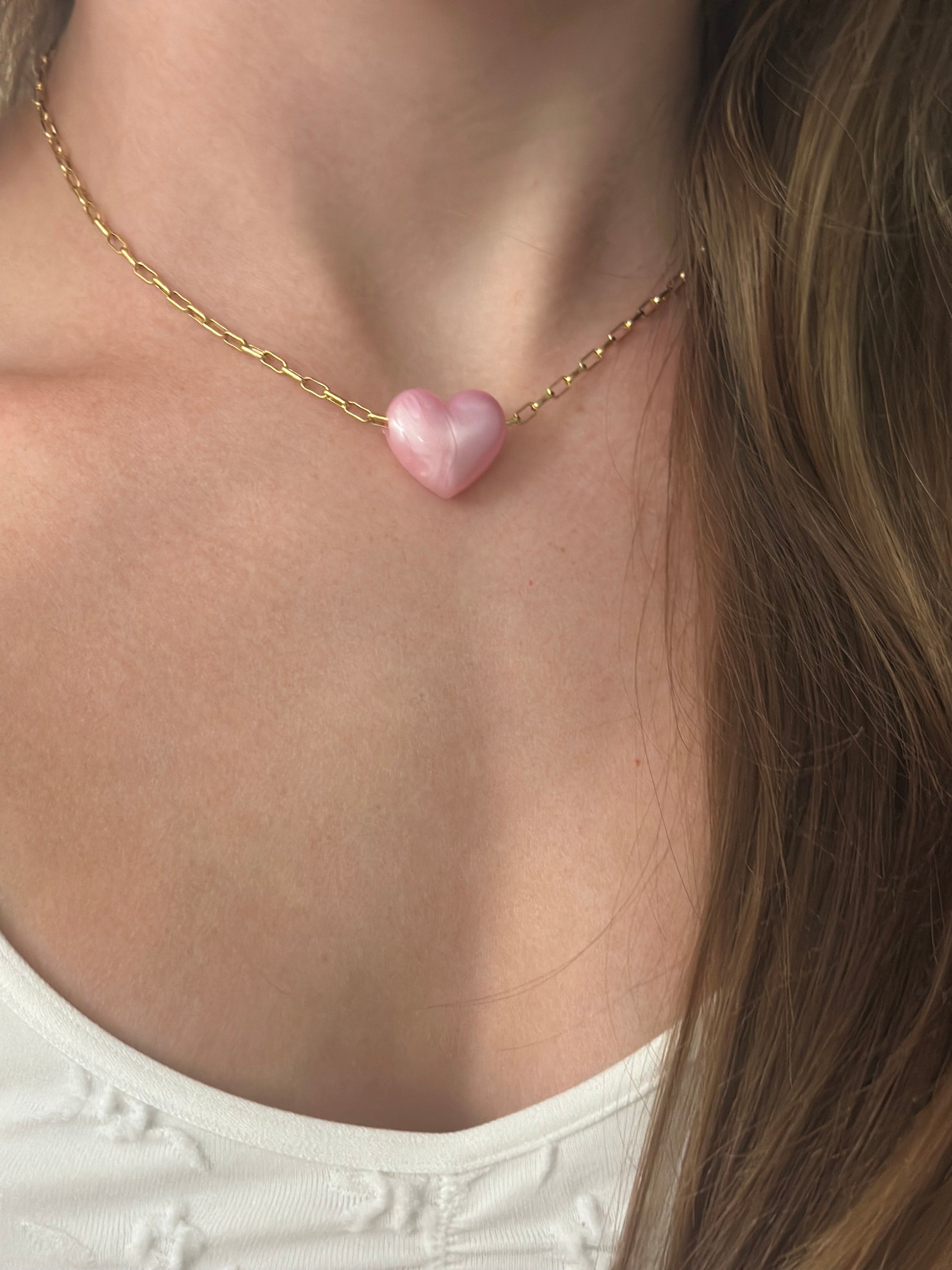 Acrylic Heart Necklace