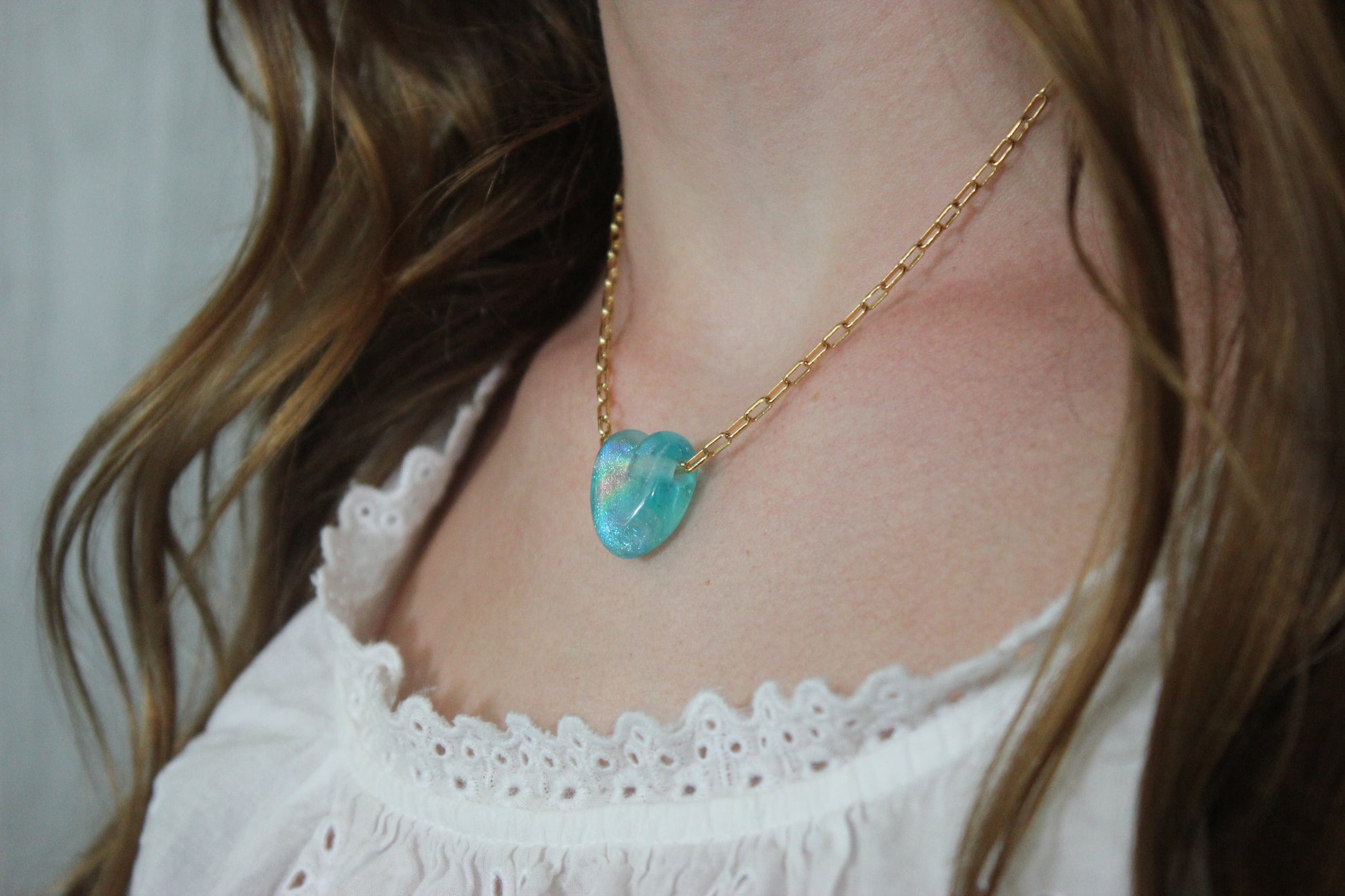 Glass Heart Necklace