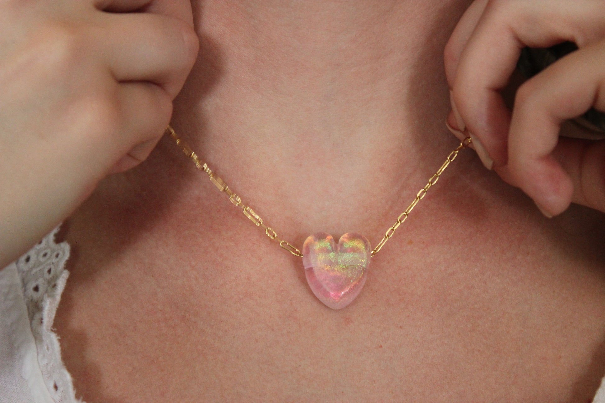 Glass Heart Necklace