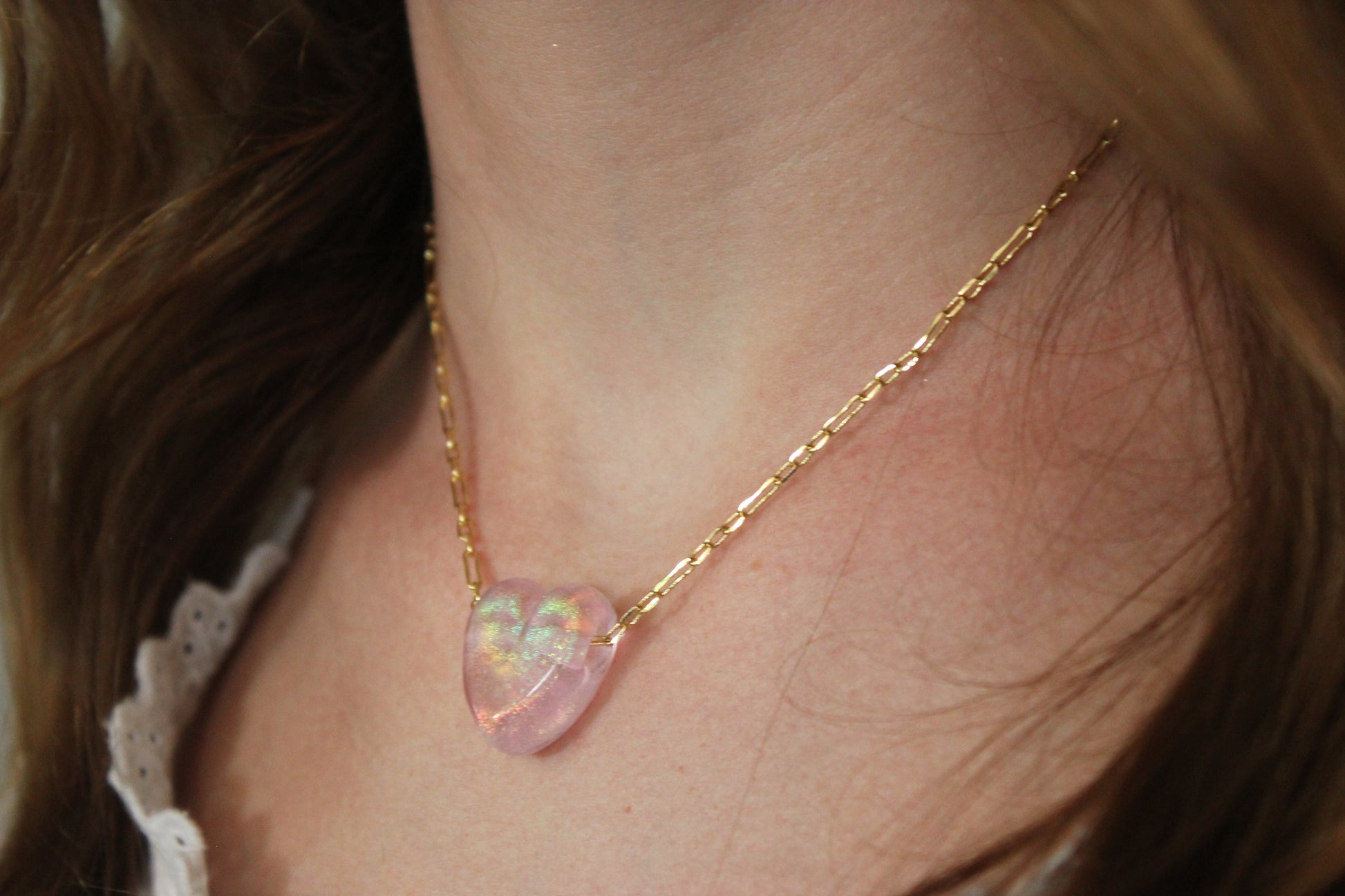 Glass Heart Necklace