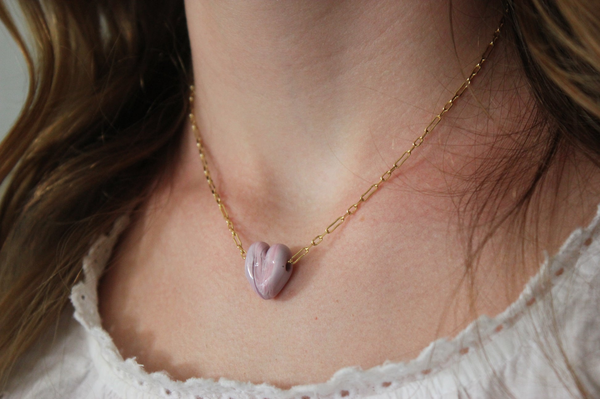 Glass Heart Necklace