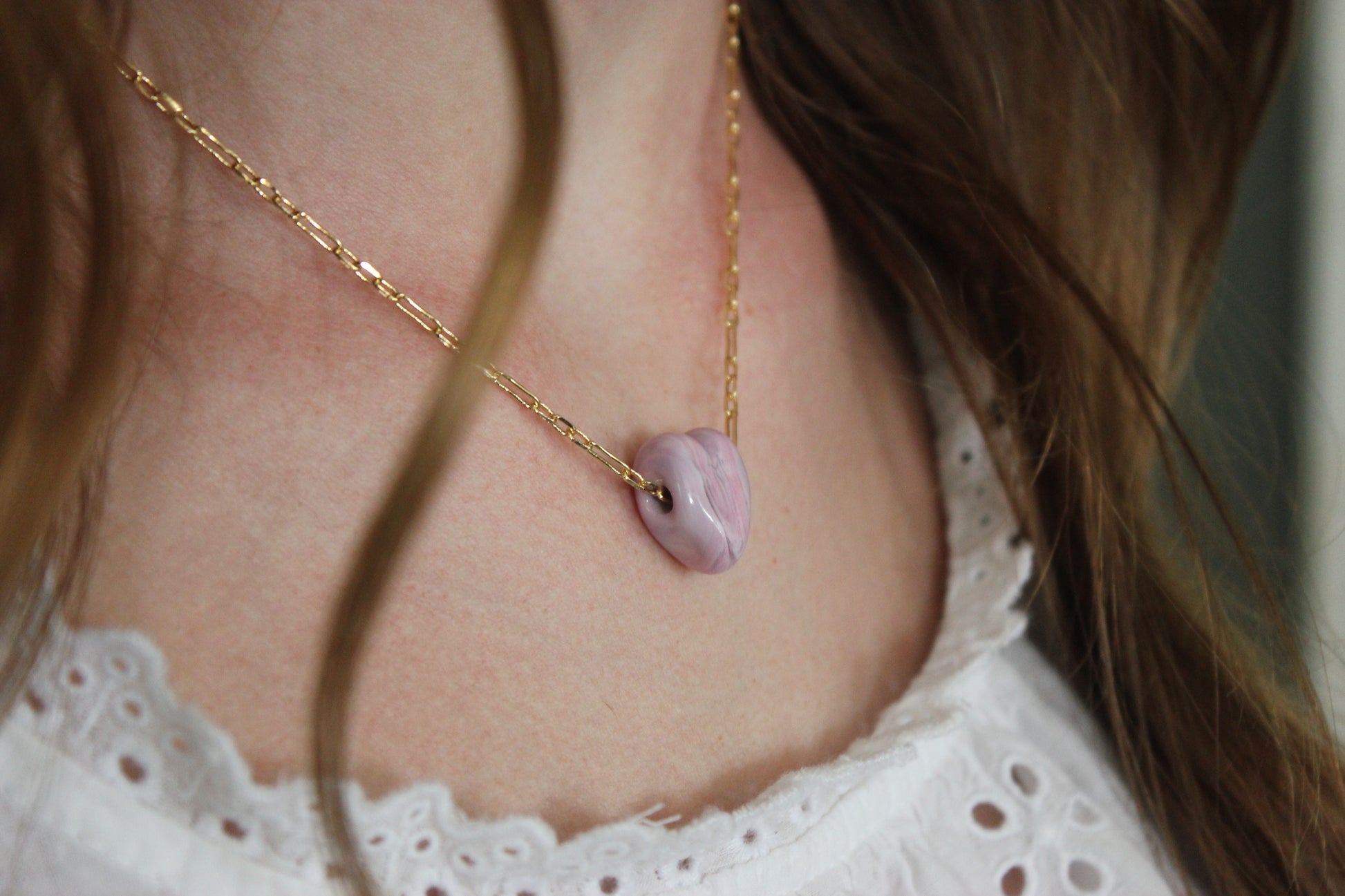 Glass Heart Necklace