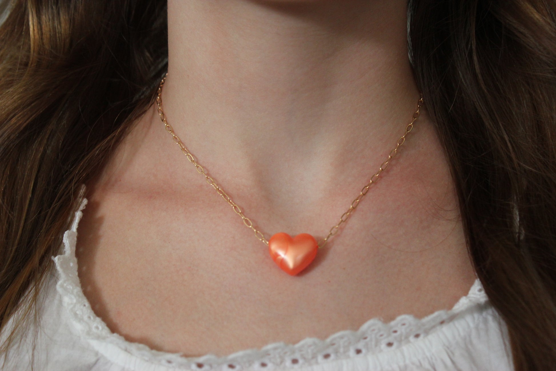 Acrylic Heart Necklace