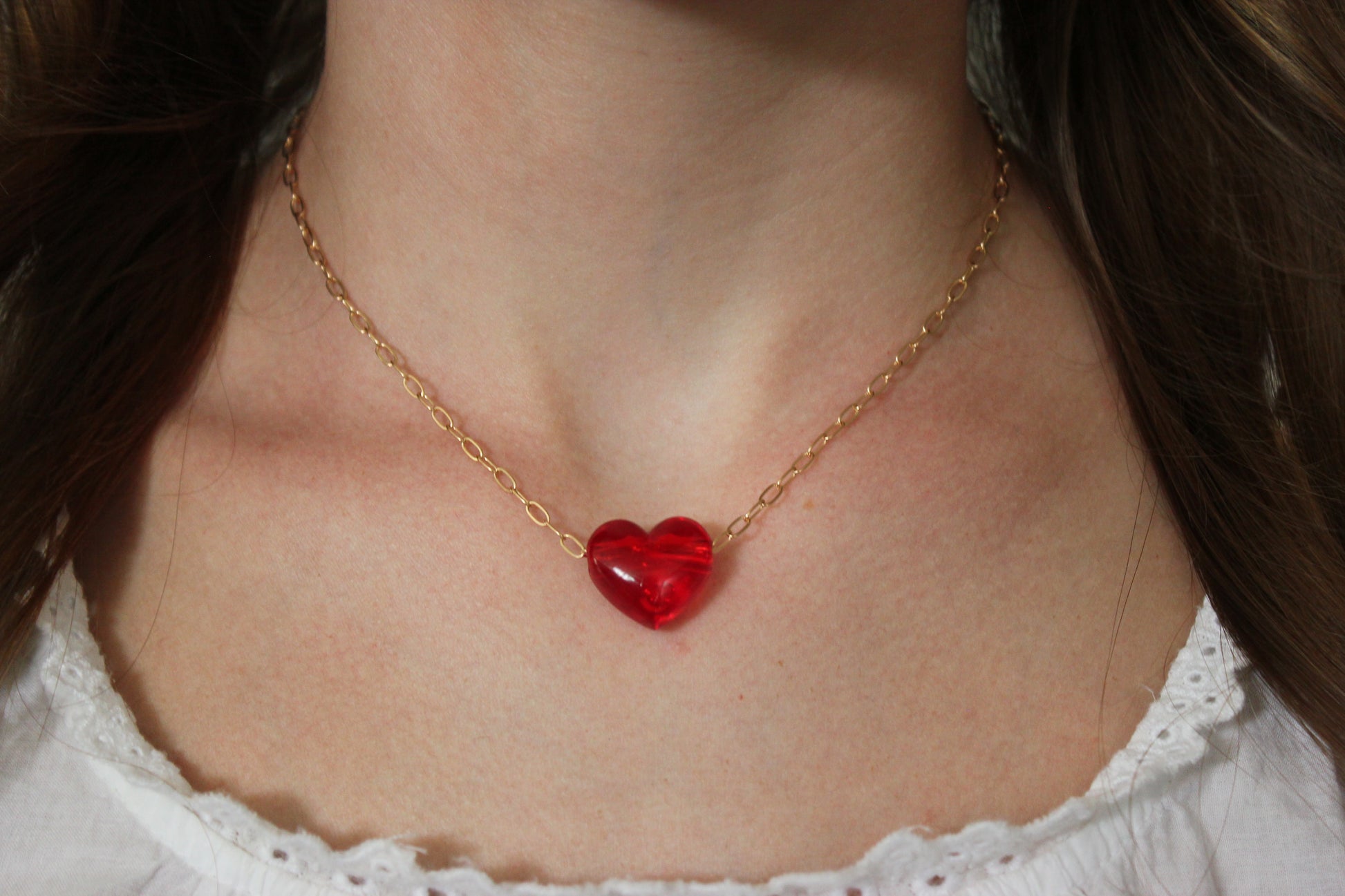 Acrylic Heart Necklace