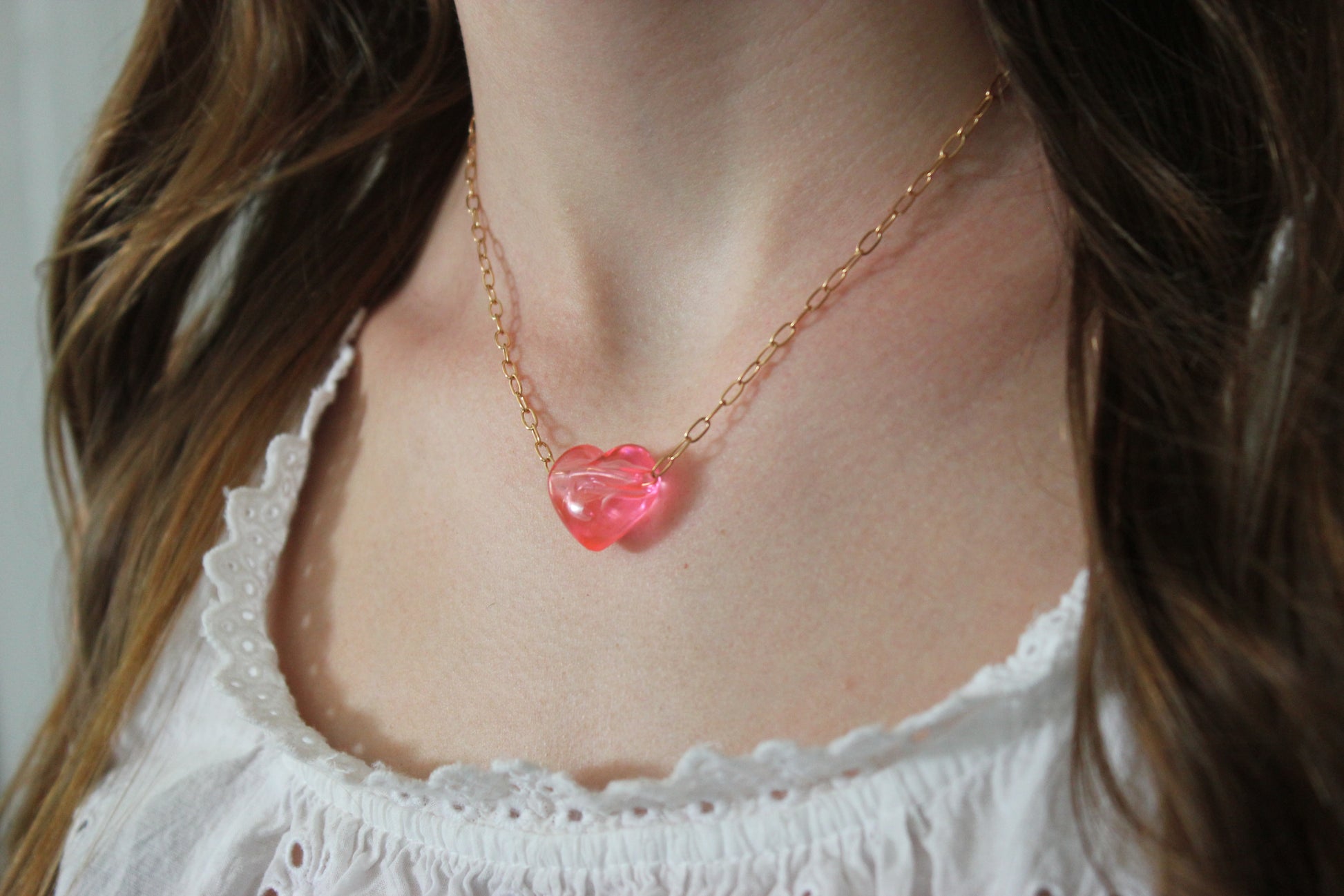 Acrylic Heart Necklace