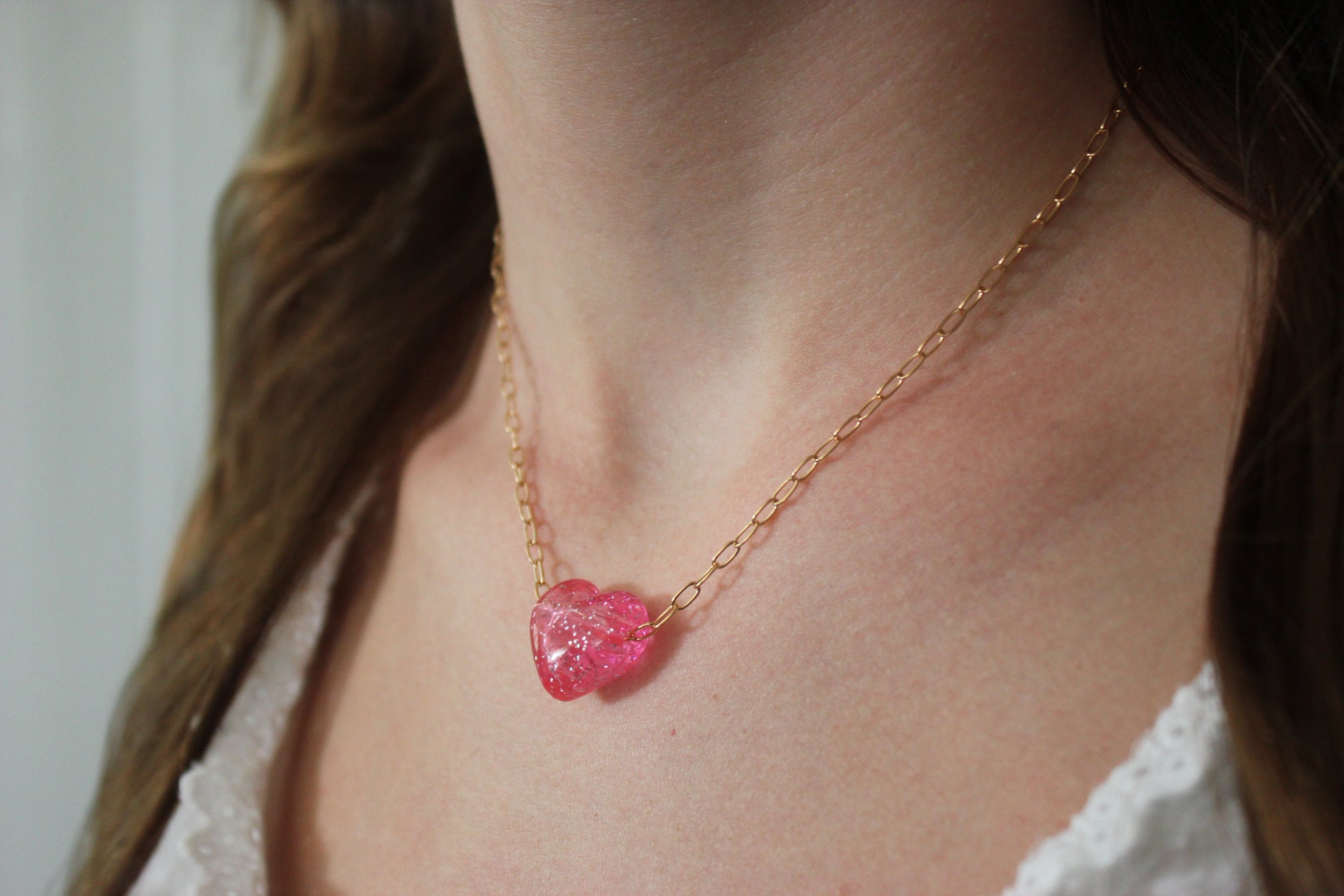 Acrylic Heart Necklace