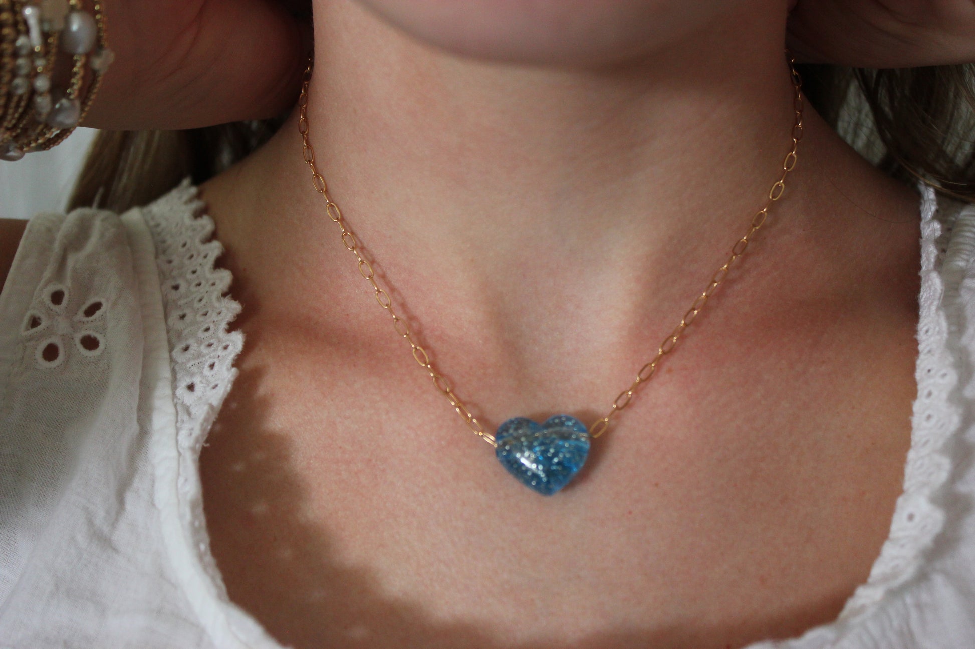 Acrylic Heart Necklace