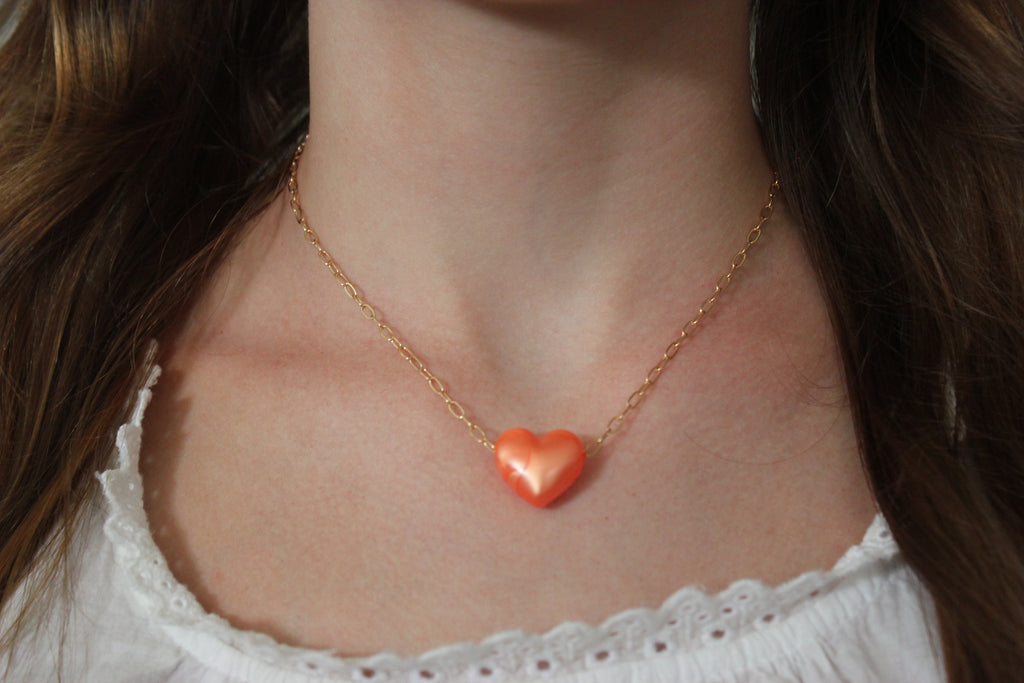 Acrylic Heart Necklace