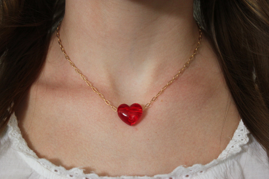 Acrylic Heart Necklace