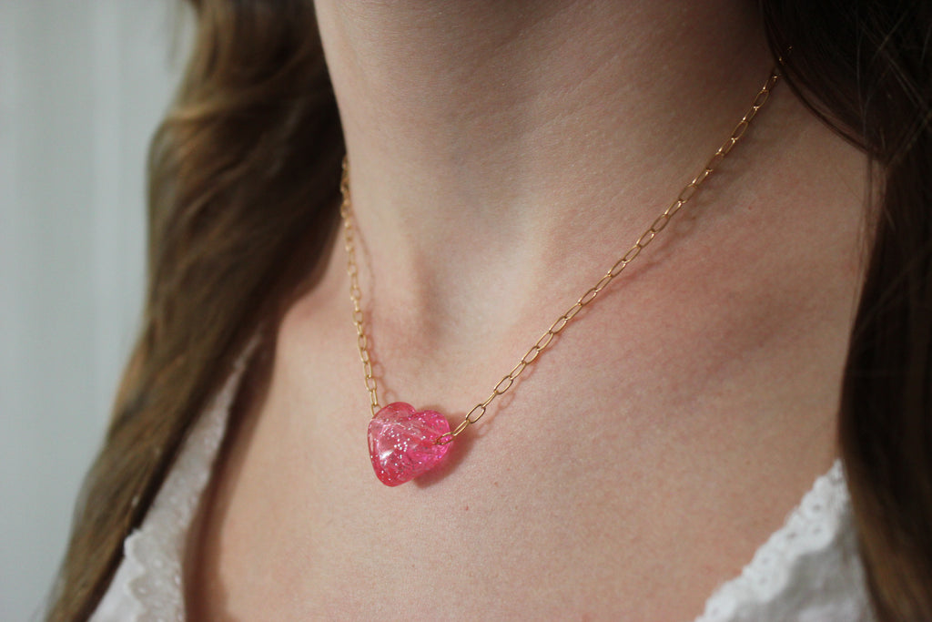 Acrylic Heart Necklace