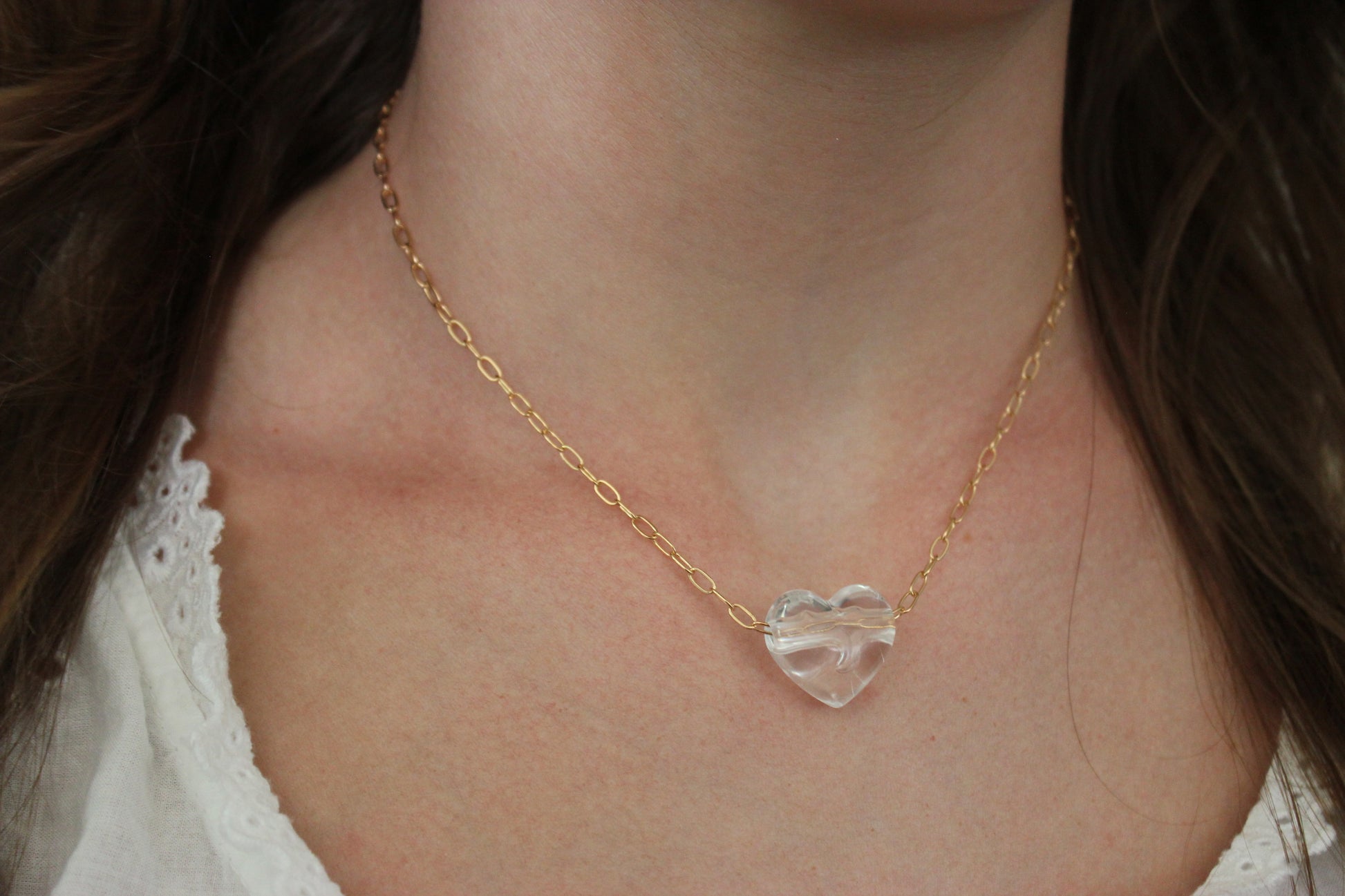 Acrylic Heart Necklace